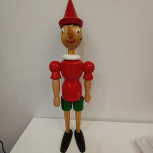 Poseable Wooden Pinocchio Doll Statue. Made In Italy. Pier 1 Imports.